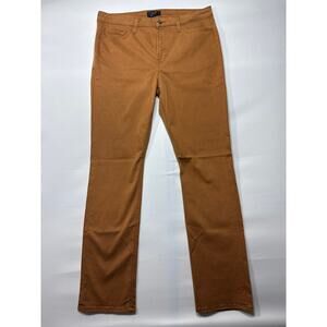 Jen 7 by 7 For All Mankind Women's Slim Straight Leg Brown Pants - 14 (34x31.5)